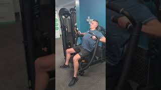 Seated Chest press machine Exercise tutorial [upl. by Kera]