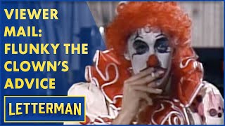 Viewer Mail Flunky The Clowns Advice For The Kids  Letterman [upl. by Alahc]