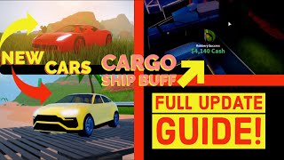 New Roblox Jailbreak Full July 2020 Update Guide All New Cars And 25 More Cargo Ship Money [upl. by Monroy]