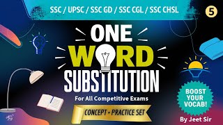 Best One Word Substitution Series with Practice Set  SSC English Preparation  OWS  SSC OWS [upl. by Nannahs]