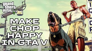 How To Make Chop Happy in GTA 5 Make your Pet Chop Happy [upl. by Greenquist135]