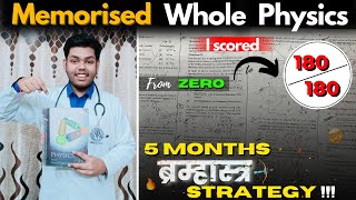 Score 180180 in PHYSICS in Last 5 Months Last 5 Months Realistic Strategy For Physics neet2024 [upl. by Gilda]