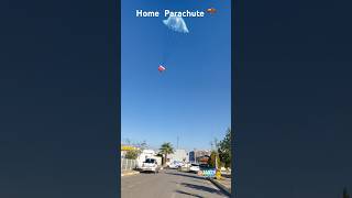 How to make Home Parachute 🪂 best flying home parachute paper parachute shorts parachute diy [upl. by Anielram]