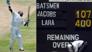 Brian Lara world record 400 not out in Test cricket [upl. by Egor773]