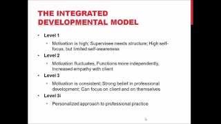 Counseling Supervision  The Integrated Developmental Model [upl. by Anastasius762]