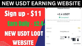 😍 New Usdt Earning Website Today 2024  New Trx Earning Website Today  Usdt Earning Platform [upl. by Snook]