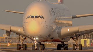 STUNNING EMIRATES A380 Take Off [upl. by Norrek427]