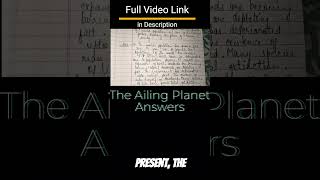 The Ailing Planet Class 11 Questions and Answers  Hornbill Answers cbse shorts cbse11th answers [upl. by Can]