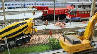 H0 Modelleisenbahn  Großbaustelle am Neustädter Hbf [upl. by Ardnas]