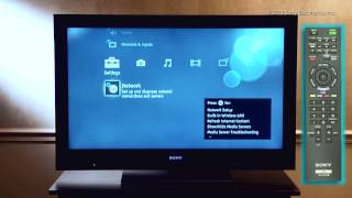 Como Conectar su Televisor Sony® con WiFi Integrado a Una Red Inalámbrica [upl. by Binnings]