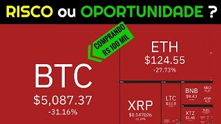 Comprando R 100 mil em BITCOIN Risco ou Oportunidade ⚠️ [upl. by Enilra89]