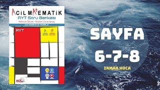 ACİL MATEMATİK AYT ÇÖZÜMLERİ SAYFA  678 2019 [upl. by Moore]