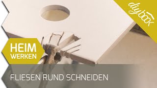 Fliesen schneiden  Der Ausschnitt am Fliesenrand [upl. by Pincus]