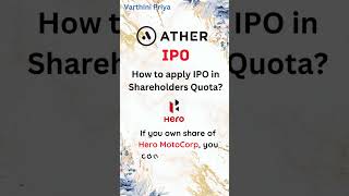 Ather Energy IPO 2024 Shareholdings Quota [upl. by Mashe]