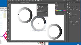 20190413 Illustrator CC 2018 068 在筆畫內套入漸層 [upl. by Yessak609]