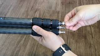 How to remove last section of Leofoto Ranger series tripod [upl. by Dustie]