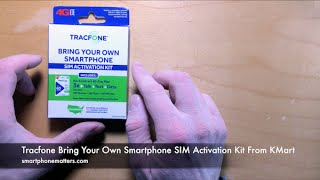 Tracfone Bring Your Own Smartphone SIM Activation Kit From KMart [upl. by Starobin]