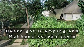 Overnight Glamping and Mukbang Korean Style [upl. by Aksoyn735]