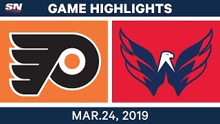 NHL Game Highlights  Flyers vs Capitals – March 24 2019 [upl. by Donnamarie301]