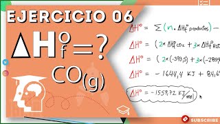 Cálculo de la entalpía de formación estandar del monoxido de carbono [upl. by Aydiv]