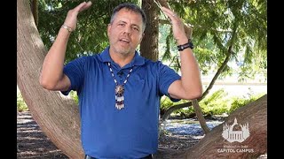 Squaxin Island Tribal Chairman Kris Peters speaks at WA State Capitol Campus about Western Red Cedar [upl. by Nylidam]