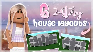 6 House Layouts 2story  Bloxburg [upl. by Alemap801]