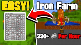 How to Build EASY Iron Farm in Minecraft 121  Java Edition [upl. by Blessington]