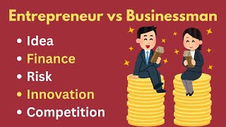 Entrepreneur vs businessman  entrepreneur businessman difference youtube businessideas [upl. by Edmund704]