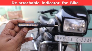 DeAttachable turn indicator for motorcycle [upl. by Brownson]