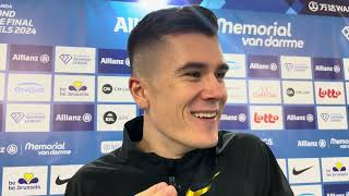 Jakob Ingebrigtsen Talks Possibly Running Half Marathon After Brussels Diamond League 1500m Win [upl. by Haisi]