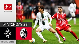 Borussia Mgladbach  SC Freiburg 00  Highlights  Matchday 23 – Bundesliga 202223 [upl. by Nodyarg944]