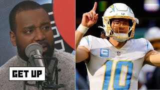 GET UP  Chris Canty explains why QB Justin Herbert makes Chargers the biggest threat in NFC West [upl. by Naesed317]