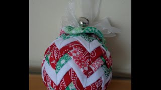 Christmas fabric Bauble  Tutorial edited version [upl. by Jandy947]