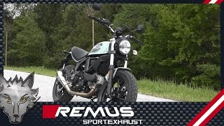 Ducati Scrambler Sixty2 Mod 2016 with REMUS slipon and pre muffler system [upl. by Torrlow]