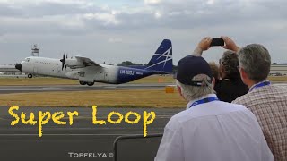 Stunned Spectators  C130 Does Short takeoff and Super Loop  Fighter pilot inverted badass plane [upl. by Shiekh805]