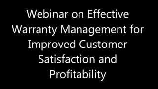 The Warranty Webinar  Tavant Technologies  Strategies For Growth℠ [upl. by Atlante]