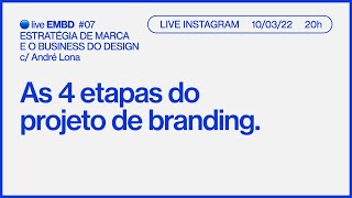 🔵 EMBD 07 AS 4 ETAPAS DO PROJETO DE BRANDING  ESTRUTURA DO PROJETO DE MARCA [upl. by Aramois]