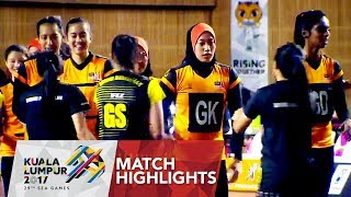 Netball Semifinal match highlights Malaysia 🇲🇾 vs 🇧🇳 Brunei  29th SEA Games 2017 [upl. by Nathanoj]