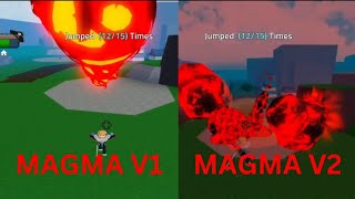 Comparing Magma V1 And V2  King Legacy UPDATE 6 [upl. by Jeb747]