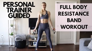 Full Body Resistance Band Home Workout  20 minute real time circuit [upl. by Turmel]