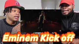 EMINEM  KICK OFF  FREESTYLE Reaction [upl. by Yereffej966]