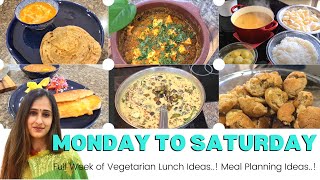 7 Healthy amp Tasty Lunch or Dinner Ideas for the Week  Indian Vegetarian Weekly Meal Planning 2022 [upl. by Castora]