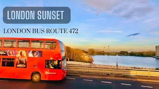 London Double Decker Bus Ride and Sunset 🌅 over London [upl. by Tuckie]