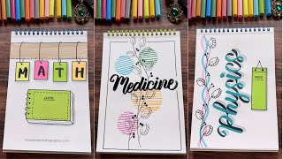 Transform Your Notebooks Top 7 Front Page Ideas to Try Now 🎨  DIY Notebook Cover Designs [upl. by Ettevahs]