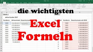 Excel Formeln und Funktionen Sverweis WennDannSonst Summewenn Zählenwenn amp Anzahl2 Grundkurs [upl. by Anin]