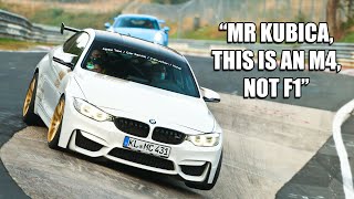 F1 Driver Robert Kubica in BMW M4 on the Nürburgring  FastampFun [upl. by Shyamal]