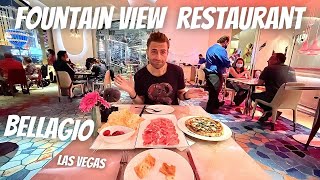 BELLAGIO BEST RESTAURANT with FOUNTAIN VIEW LAGO review [upl. by Layor]