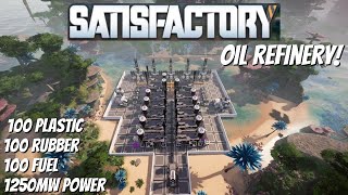 How to set up your 1st oil refinery in Satisfactory 10 [upl. by Carmelita]