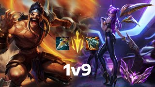 DRAVEN AND KAISA 1v9 THROUGH MASTER ELO [upl. by Michal986]