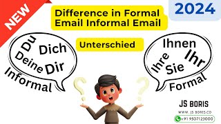 Formal email  Informal email  JS BORIS  telcb1prüfung goethe basicgerman telc a1 german [upl. by Almallah622]